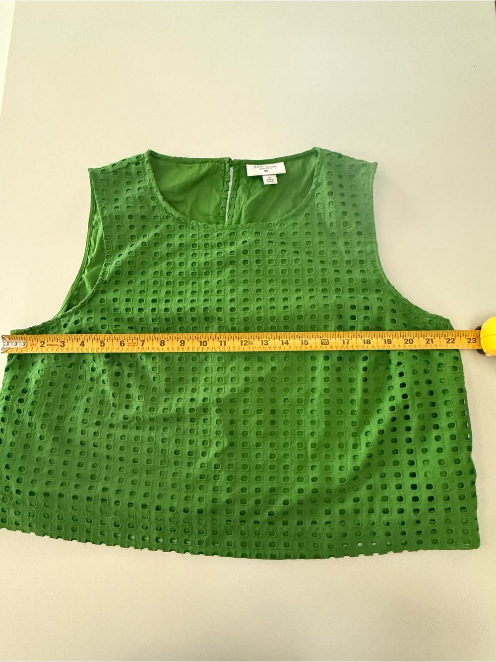 Kate Spade x Target Sleeveless Green Eyelet Crop Top Sz XL - Picture 9 of 13